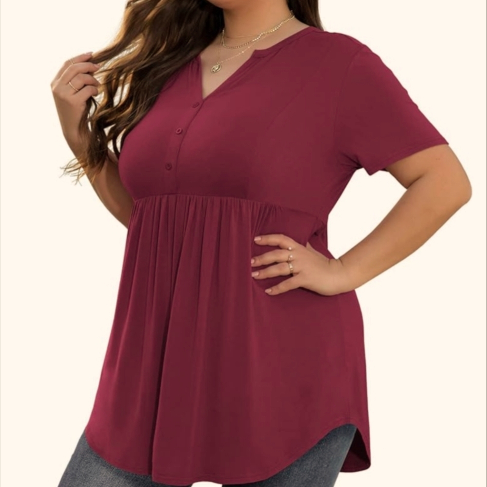 Women's Burgundy Swing High-Low Top